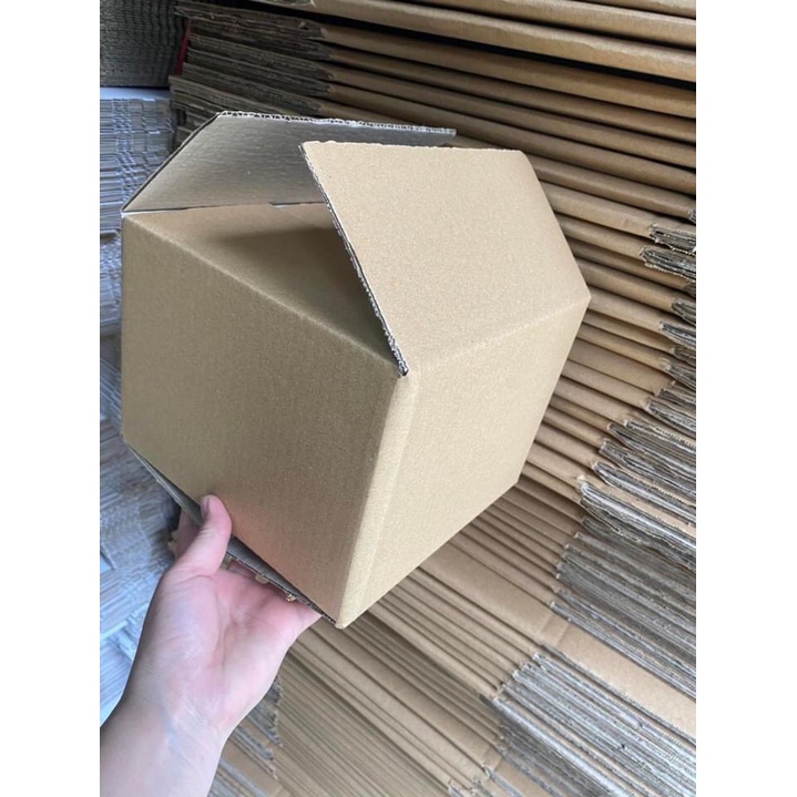 Hộp carton size 12x10x5cm HUPUNA 50 hộp, thùng đóng gói cứng cáp, thân thiện với môi trường