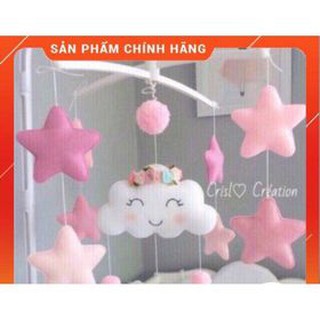 Treo nôi sao mây hồng kích thích thị giác-montessori