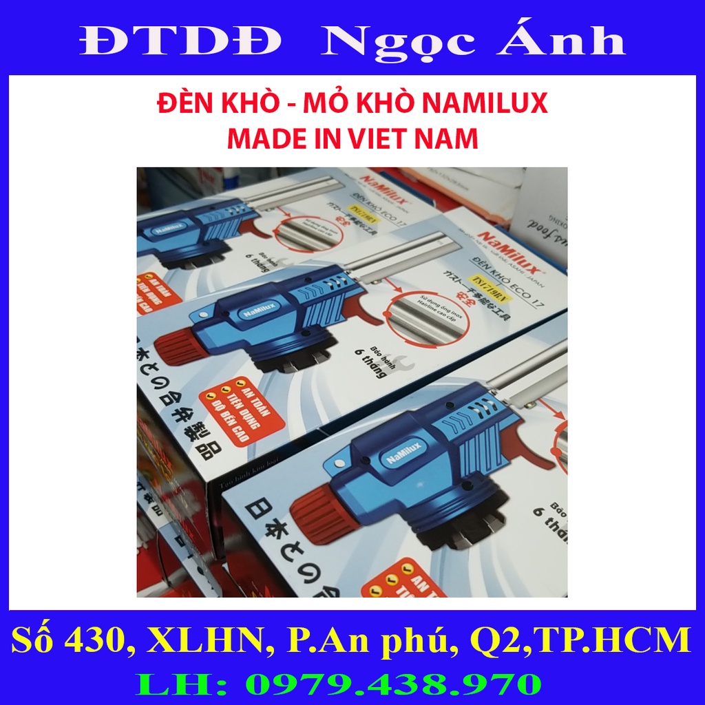 Đèn khò mỏ khò NAMILUX dùng cho bình ga mini top hàng Việt Nam chất lượng cao