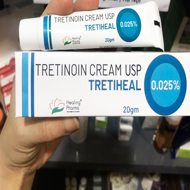 [HÀNG AUTH] Tretinoin tretiheal cream 0.025%, 0.05%, 0.1% kem giảm mụn chống lão hóa