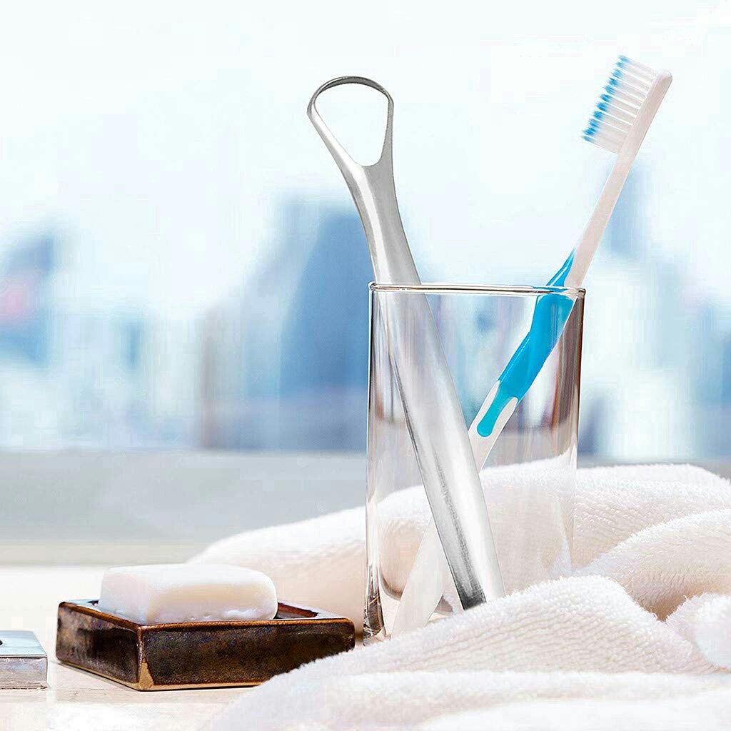 Cạo lưỡi - vệ sinh lưỡi - dụng cụ chăm sóc răng miệng, loại bỏ rêu lưỡi và hôi miệng, chất liệu inox cao cấp GD212