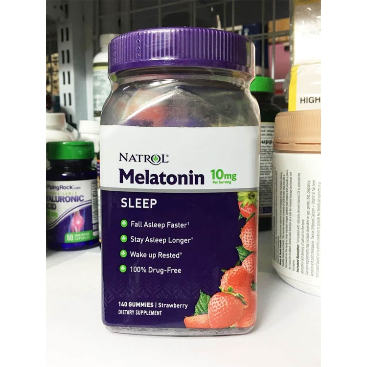 Kẹo dẻo giúp ngủ ngon Natrol Melatonin Gummies hỗ trợ giấc ngủ loại 10MG 140 viên của Mỹ