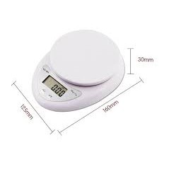 Cân Điện Tử Nhà Bếp Mini Electronic Kitchen Scale Cân Thực Phẩm 5Kg – 1G Kèm Pin