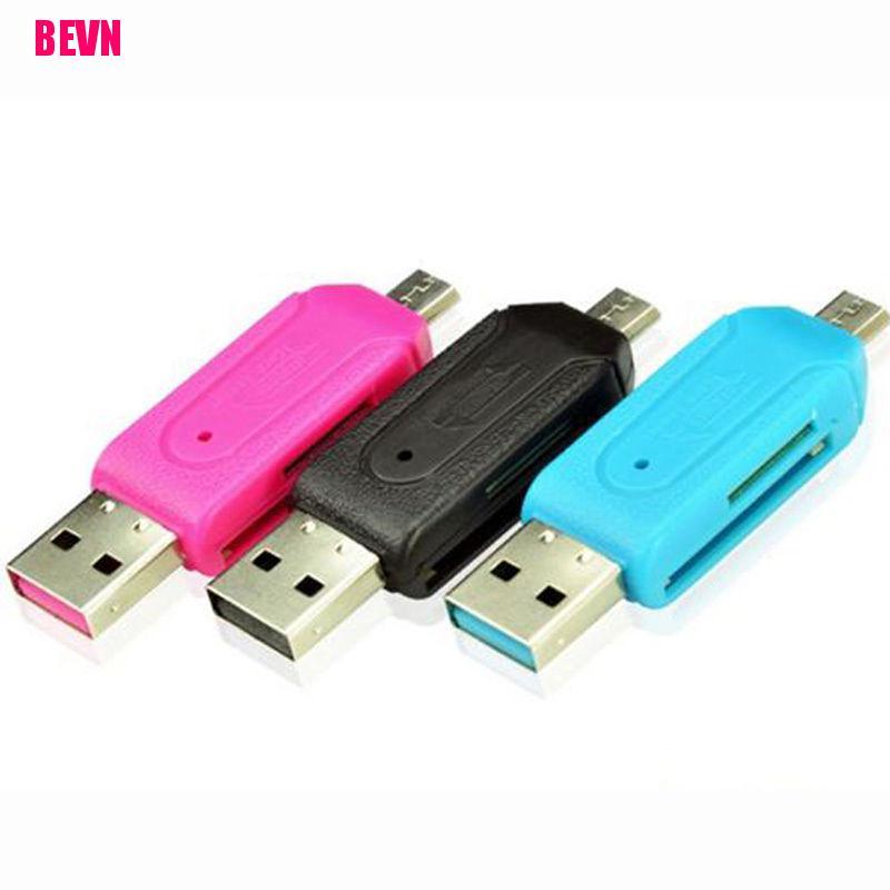 Đầu Đọc Thẻ Nhớ Usb 2.0 Otg 2 Trong 1 Cho Điện Thoại Android Samsung