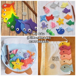 🐳🦀🐬🐙 BỘ CÂU CÁ VẢI NỈ CHO BÉ MÊ CÁ 💖🍓🐠🦐🦞🐳🦑