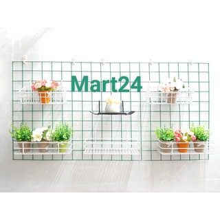 giỏ cài lưới sắt. giỏ treo khung sắt trang trí