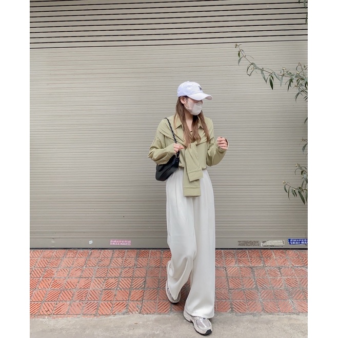 Quần suông vải cúc thẳng quốc dân siêu hot