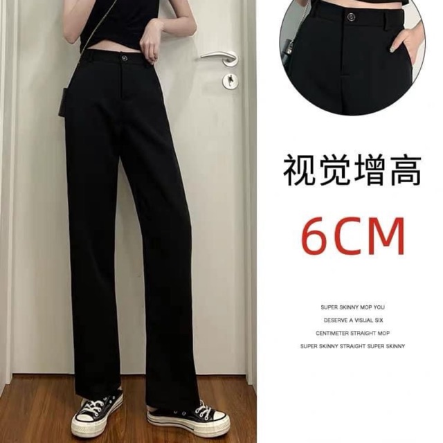 Quần ống suông cạp cúc