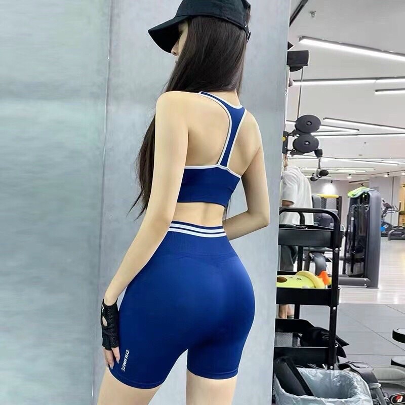 Mẫu mới - Bộ đồ tập gym/yoga/ áo kèm đệm ngực sẵn 9063