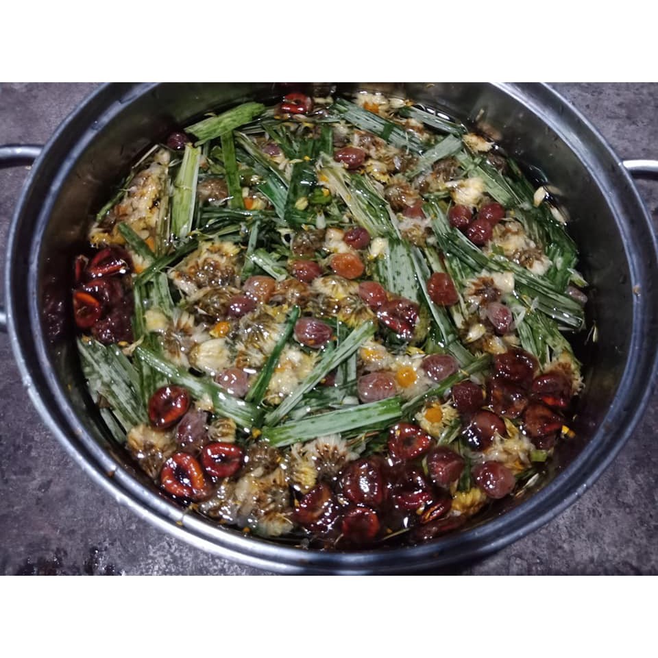 NGUYÊN LIỆU NẤU NƯỚC SÂM LẠNH, NƯỚC MÁT HOA CÚC 7 VỊ THANH MÁT CHO NGÀY HÈ (PHẦN NẤU 3-5 LÍT)