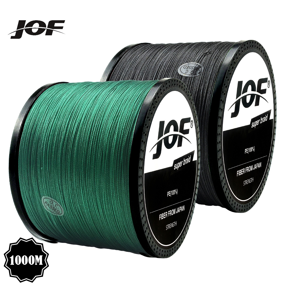 Cuộn Dây Câu Cá Bện 4 Sợi PE 4 Sợi 300M 500M 1000M Màu Xanh Lá 8-80lb