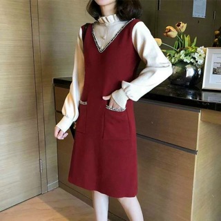[SIÊU PHẨM] Váy len bầu hàng chất lượng len dày dặn