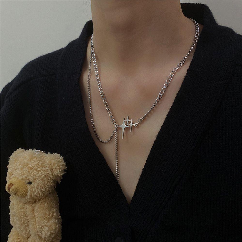 JARRED Vòng cổ Hình Ngôi Sao Phong Cách Hiphop Thời Trang Cho Nữ