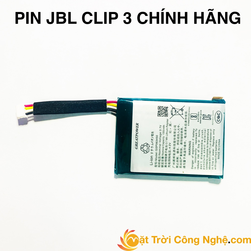 Pin loa JBL Clip 3 Chính Hãng - thay pin loa JBL Clip 3