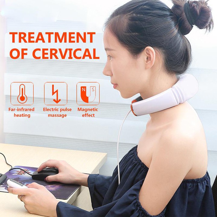 Máy Massage Vai Cổ 3D Đa Năng Cảm Ứng Xung Điện Từ [Đặc Trị Đau Lưng Cổn Vai Gáy]