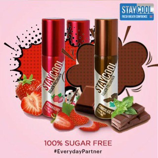 bộ xịt thom miệng socola và dâu tây staycool anh quốc
