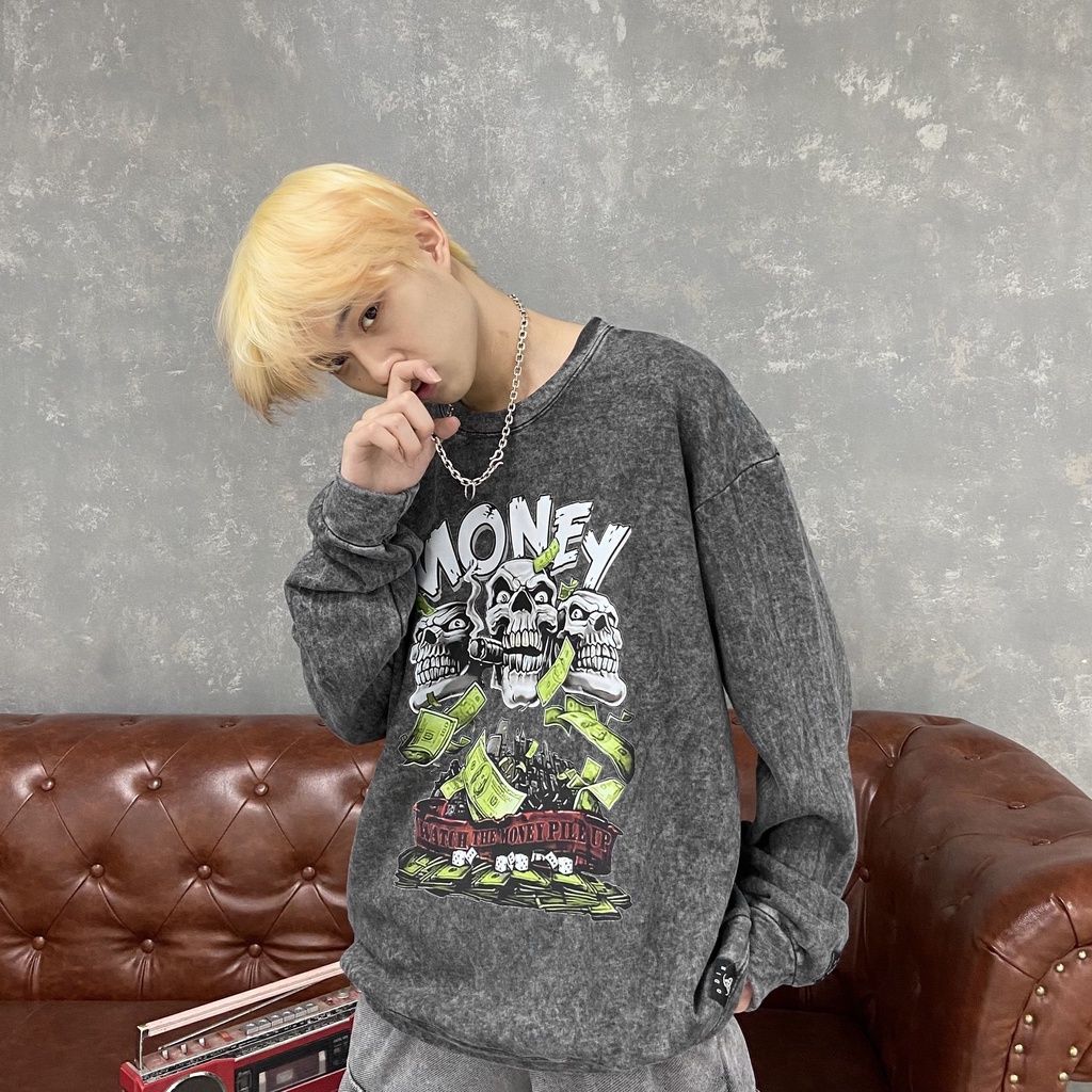 Áo Sweater OD Oversize 3Money, áo nỉ dài tay Unisex ODIN CLOTHING | BigBuy360 - bigbuy360.vn