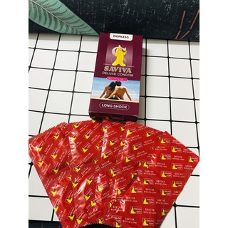 Hộp 10c Bao cao su kéo dài thời gian Saviva