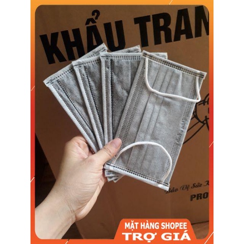 Hộp 50 chiếc Khẩu trang y tế 4 lớp (xanh, trắng, xám, đen)