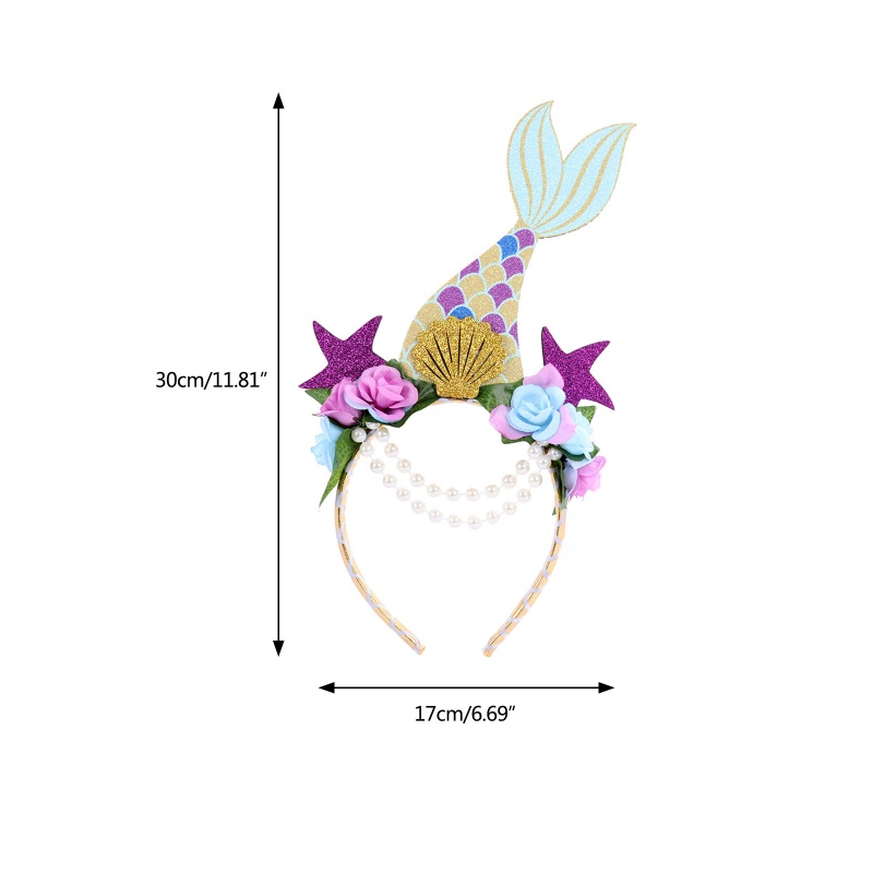Flgo Băng Đô Hình Đuôi Nàng Tiên Cá Lấp Lánh Thời Trang Tiệc Giáng Sinh / Halloween
