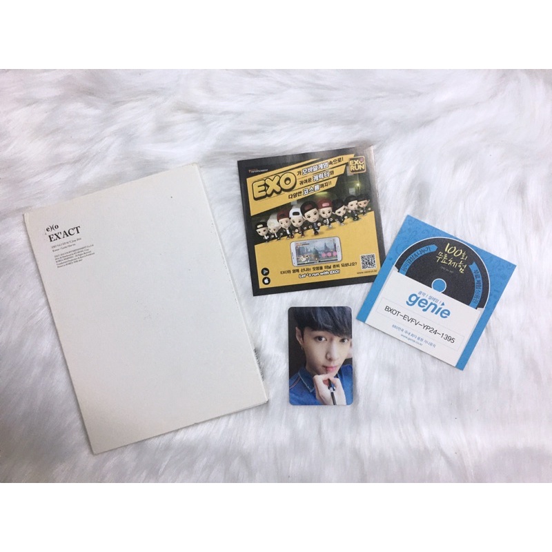 Exo album Exact đã khui seal, gồm cd, photobook và Photocard đầy đủ như hình.