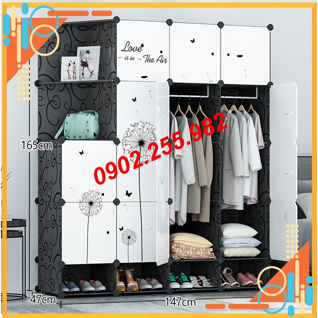 [RẺ NHẤT SHOPEE] TỦ NHỰA LẮP GHÉP 16 Ô + 4 GIÀY THÂN HỒNG - CỬA MẶT CƯỜI NGỘ NGHĨNH ĐỂ ĐỒ ĐA NĂNG THÔNG MINH sâu 47cm