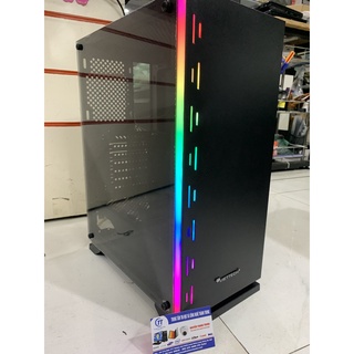 Vỏ case máy tính Gaming Viettech X19 Trắng, Đen sẵn dải led RGB Không Fan – Mới Hàng Chính Hãng