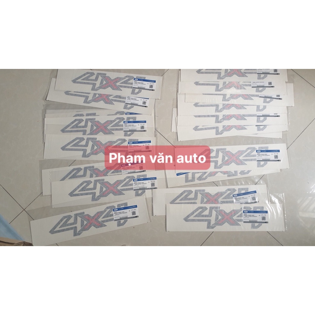 Tem Chữ 4×4 Ford Ranger CHÍNH HÃNG, Tem 4x4 dán lên hông xe Ranger mã EB3B41290D12AA5BAW Phạm Văn Auto