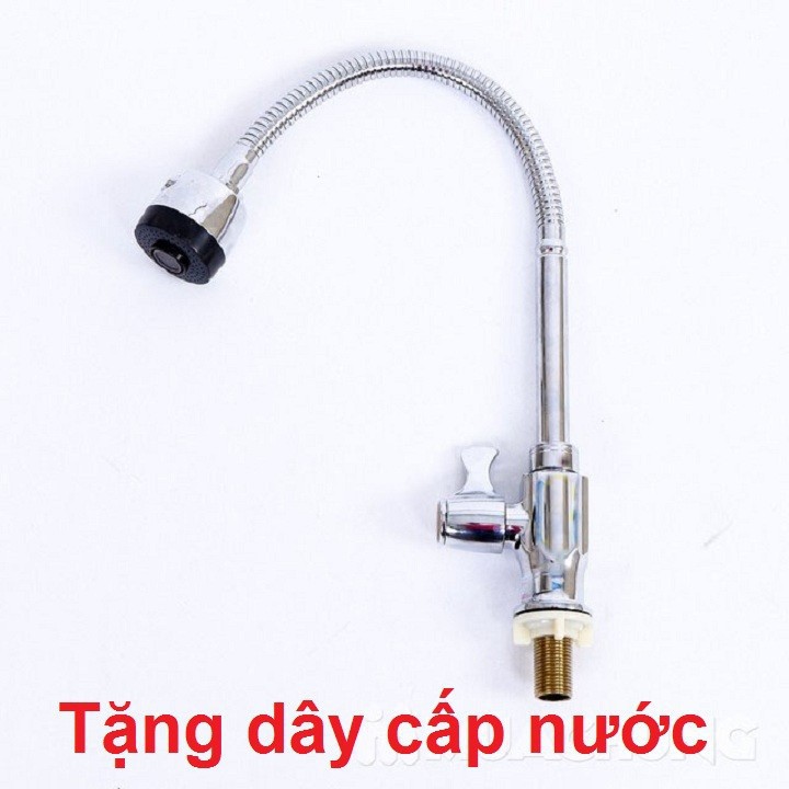 Vòi Rửa Bát ,Vòi Rửa Chén Selta Dây Mềm Inox Cắm Chậu Cao Cấp 1 đường nước lạnh+ Tặng dây cấp nước