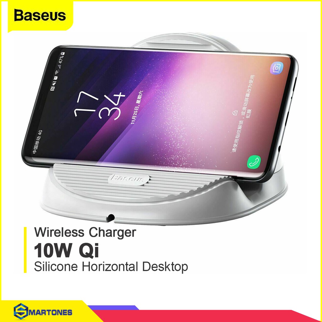Đế sạc không dây Baseus Qi Silicone để bàn công suất 10W cho Samsung,iPhone, xiaomi..