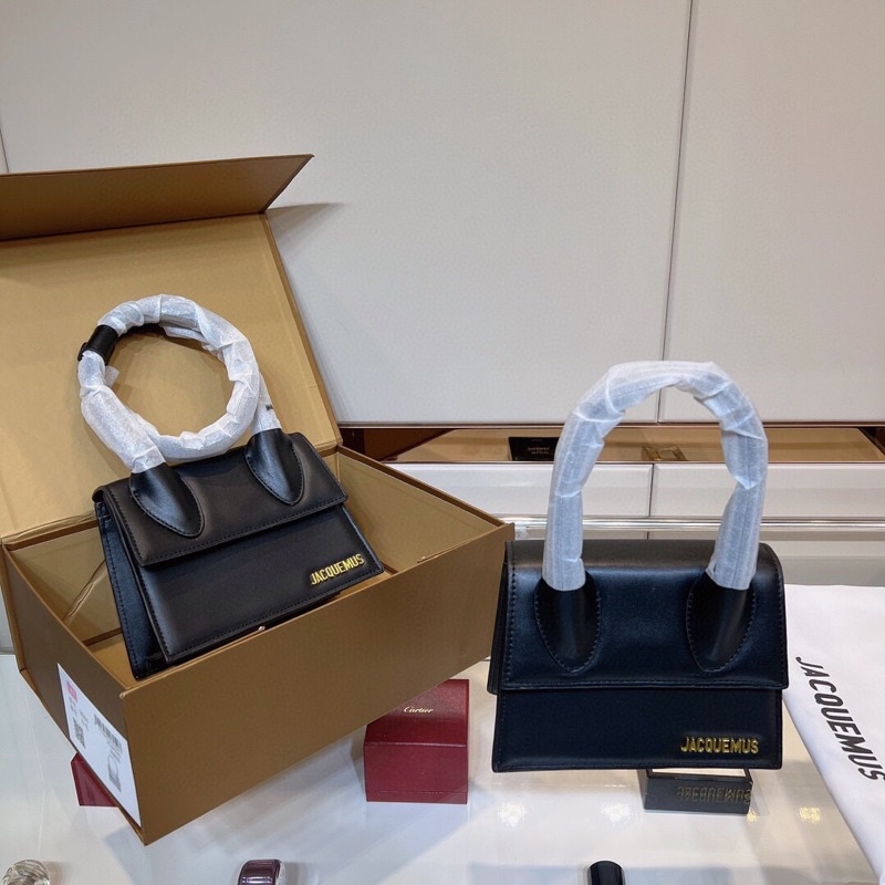 Túi xách Jacquemus sz 18 chất da thật sẵn trắng