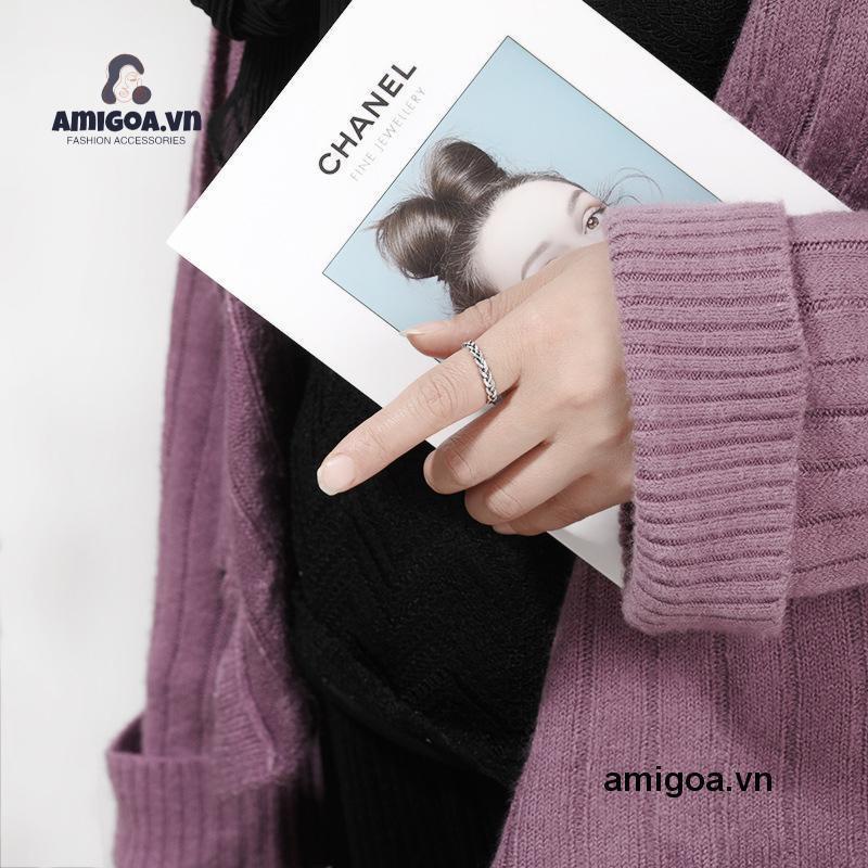 ✨✨Nhẫn Thiết Kế Chuỗi Xích Xoắn Phong Cách Retro Cho Nam Và Nữ