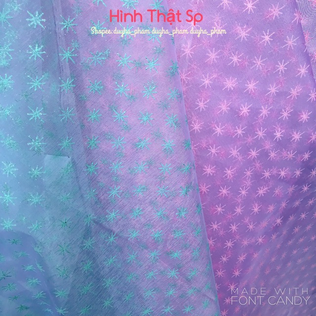 ☀️VẢI VOAN KÍNH IN BÔNG TUYẾT XINH XẮN☀️