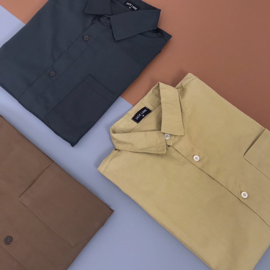 Sơmi Kaki basic, JACKLANE , Áo sơmi dài tay Unisex Jack Lane | BigBuy360 - bigbuy360.vn