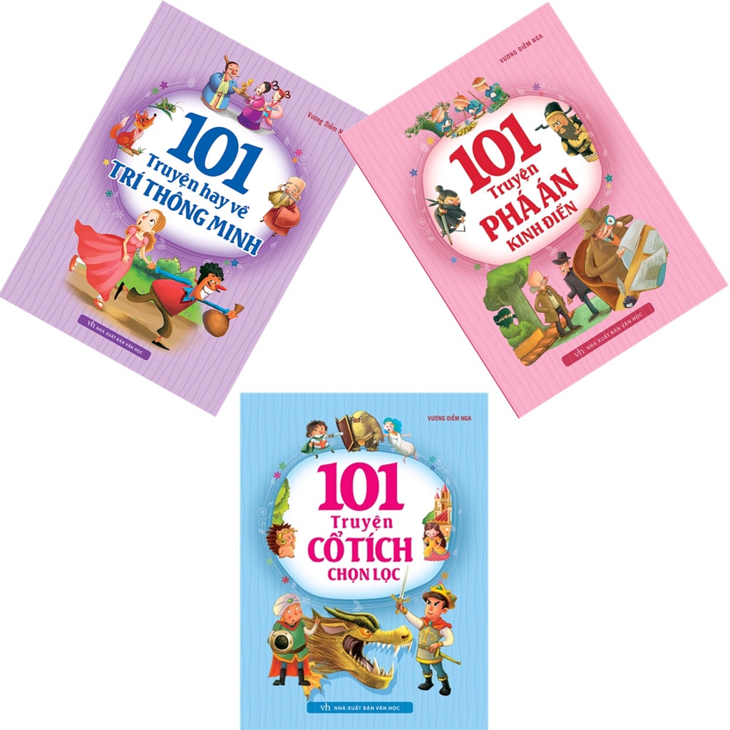 Sách: combo 3 cuốn - 101 Truyện Cổ Tích Chọn Lọc + 101 Truyện Về Trí Thông Minh + 101 Truyện Phá Án Kinh Điển - TSTH