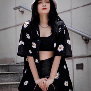 Sơmi hoa cúc ullazang siêu ngầu