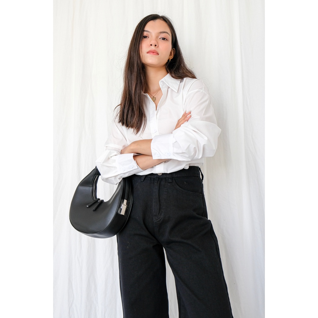 Áo Sơ Mi Trắng Vải Ít Nhăn - Mulles Shirt | HQ3372 | Lana Official