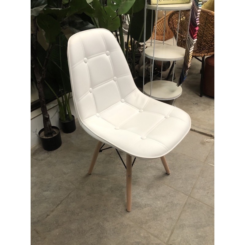 Ghế eames đệm da cúc (j04 ) | BigBuy360 - bigbuy360.vn