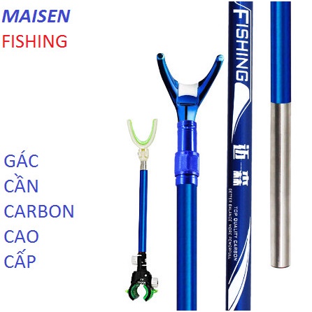 Gác cần câu đơn đài MAISEN FISHING, chống câu câu 2.1m, 2.4m, 3m, gác cần gắn thùng