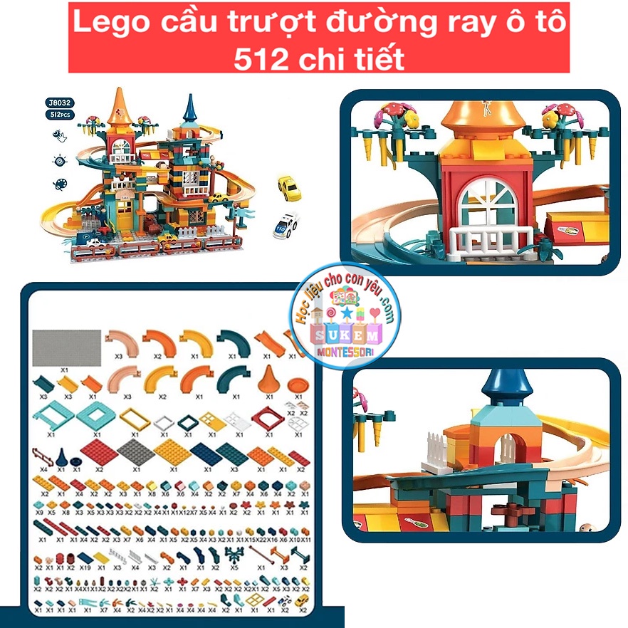 Đồ Chơi Lego Xếp Hình Lắp Ráp Đường Ray Đồ Chơi Lego Cao Cấp 512 Chi Tiết Giúp Bé Phát Triển Tư Duy