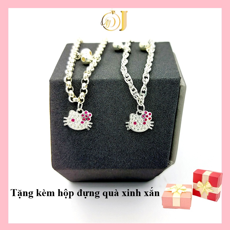Vòng tay mèo kitty cho bé gái sử dụng đeo tay, chân, lắc bạc MĐJ 102