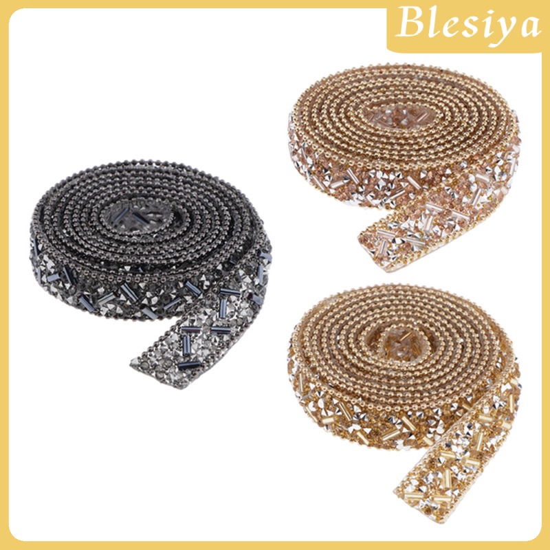 Cuộn Dây Ruy Băng Đính Hạt Pha Lê 1yd Trang Trí Quần Áo