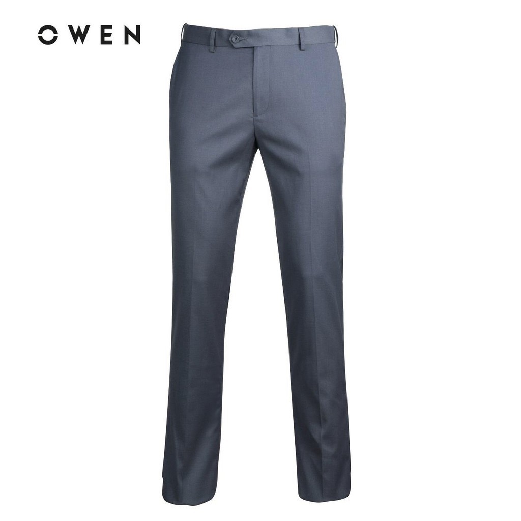 Sale Chính Hãng OWEN - Quần âu nam màu xám dáng regular cạp tăng đơ co dãn QRT 20534 hot 🌺 . ^ '