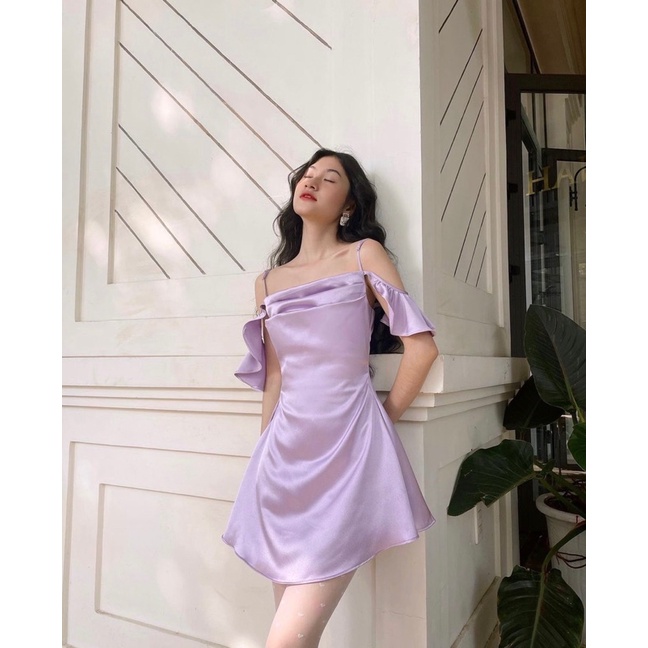 VÁY THIẾT KẾ HAI DÂY LỤA ELLEN SILK DRESS