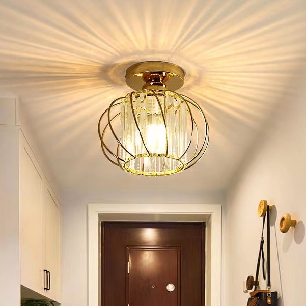 Led luxury crystal aisle light-three brightness modes-hallway ceiling light