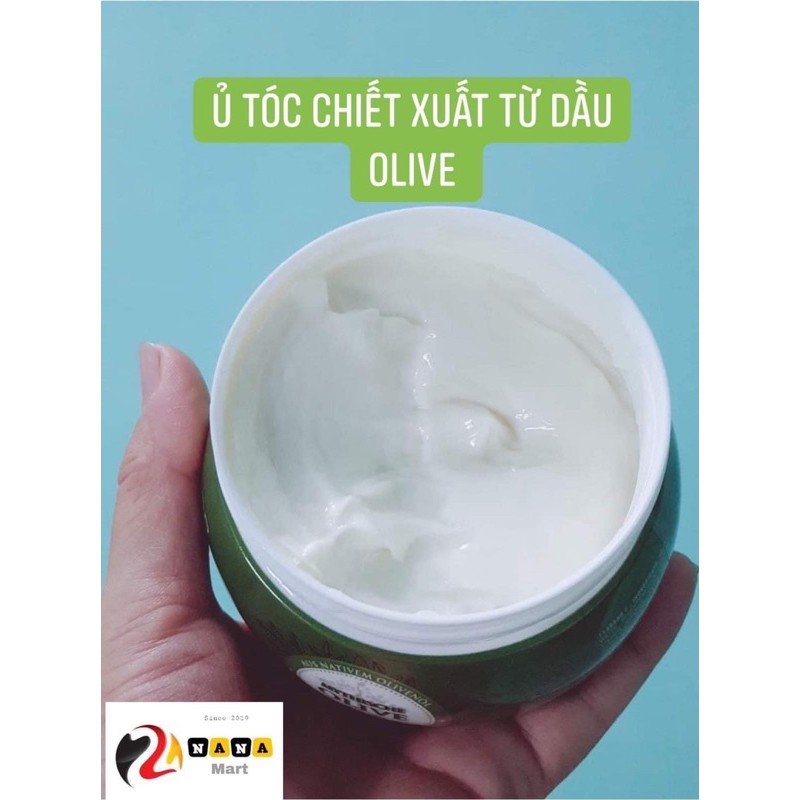 Kem ủ tóc Garnier Wahre Schatze Mythische Olive cho tóc khô xơ