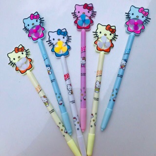 Bút kitty chong chóng mực xanh