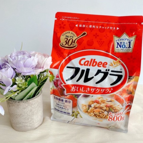 Ngũ cốc Calbee đỏ Nhật Bản mẫu mới nhất 2021 cho bạn 1 bữa ăn nhanh gọn tiện mà vẫn đầy đủ dinh dưỡng