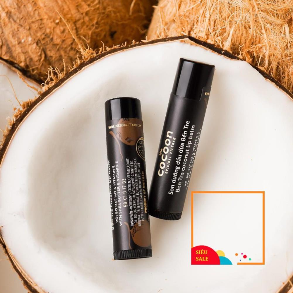 Son Dưỡng Dầu Dừa Bến Tre Cocoon Ben Tre Coconut Lip Balm 5g