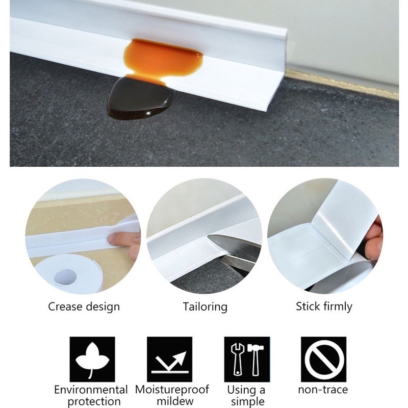 Cuộn Băng Keo Dán Viền Bồn Rửa Phòng Tắm/Nhà Bếp Chống Thấm Nước 3.2m